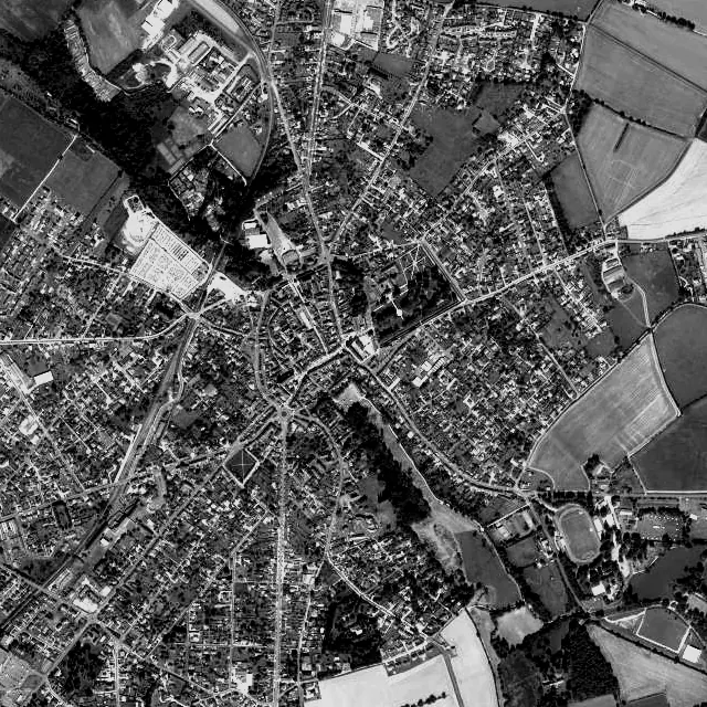 Vue aérienne d’Aubigny-sur-Nère