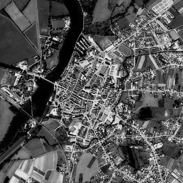 Vue aérienne d’Auxonne