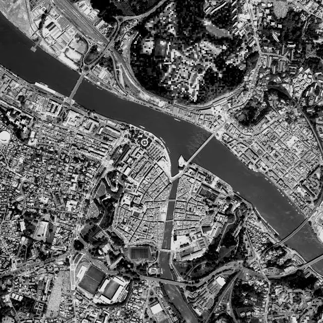 Vue aérienne de Bayonne