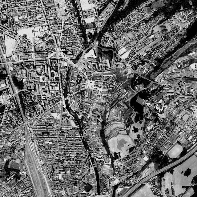 Vue aérienne de Belfort