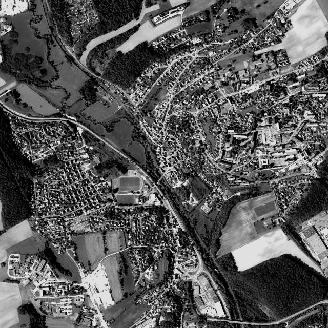Vue aérienne de Bethoncourt