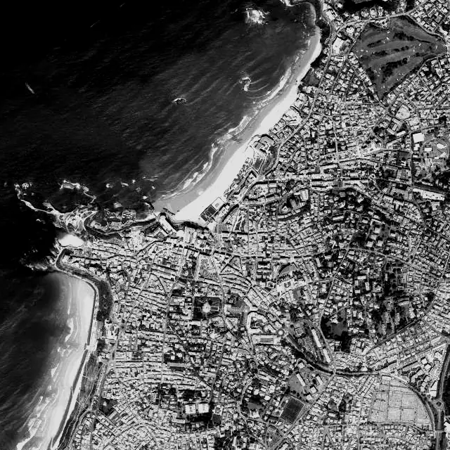 Vue aérienne de Biarritz