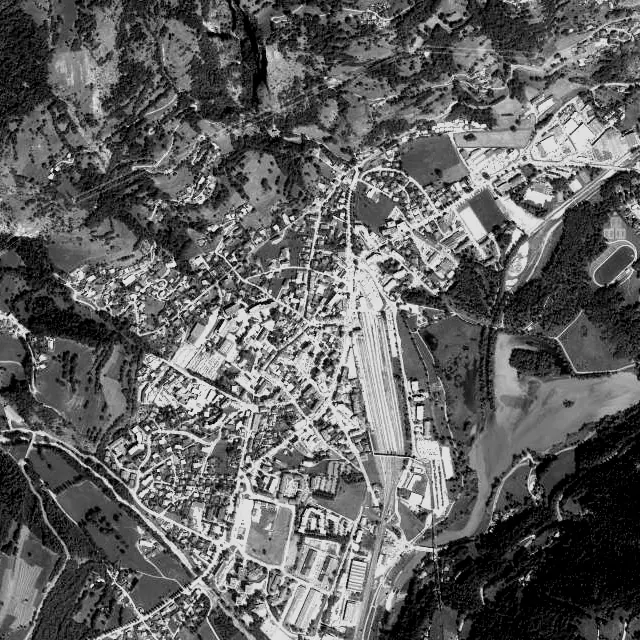 Vue aérienne de Bourg-Saint-Maurice