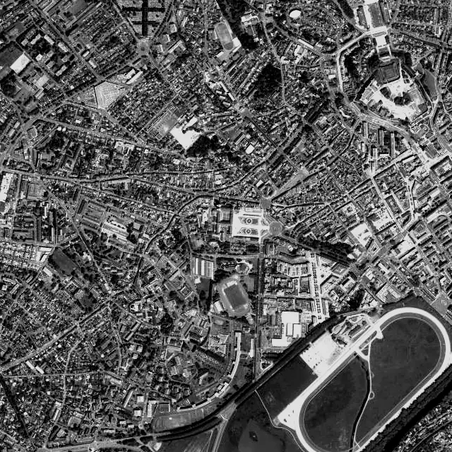 Vue aérienne de Caen