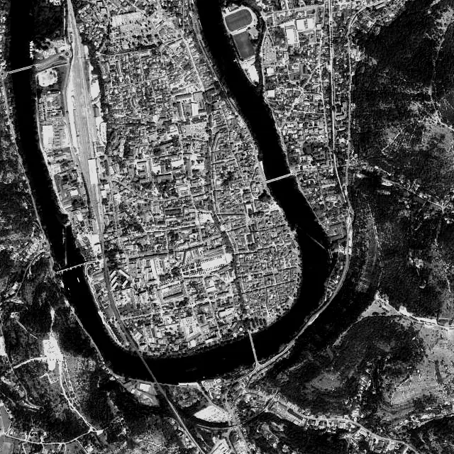 Vue aérienne de Cahors