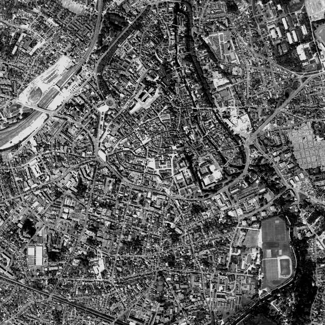 Vue aérienne de Chartres