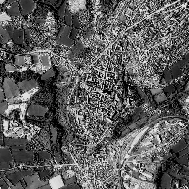 Vue aérienne de Coutances