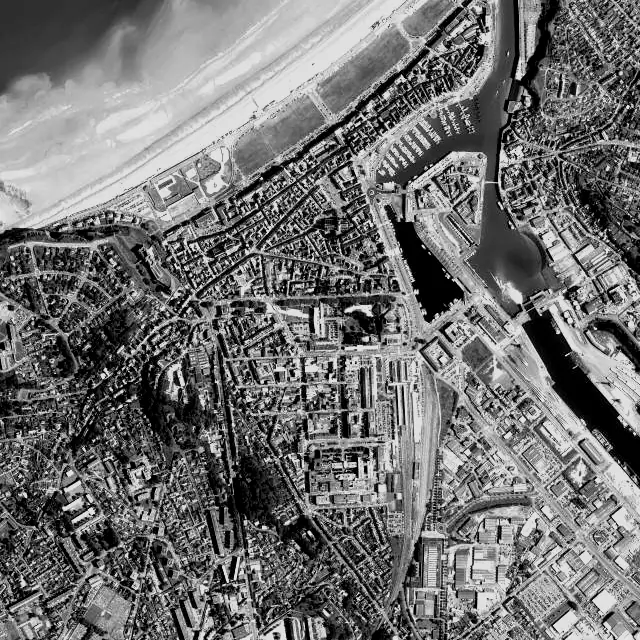 Vue aérienne de Dieppe