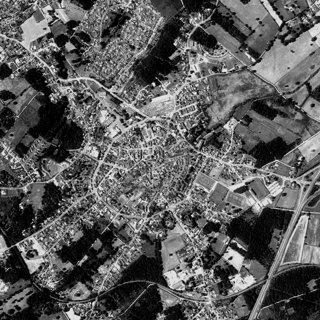 Vue aérienne de Domérat