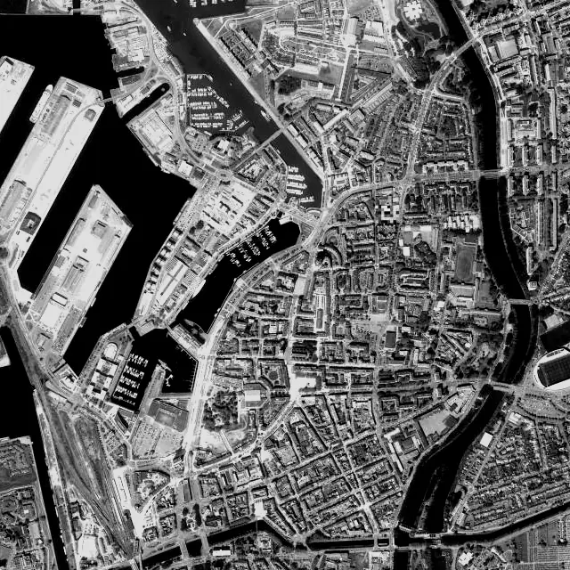 Vue aérienne de Dunkerque