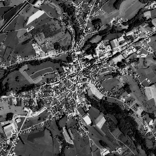 Vue aérienne de Fougerolles-Saint-Valbert