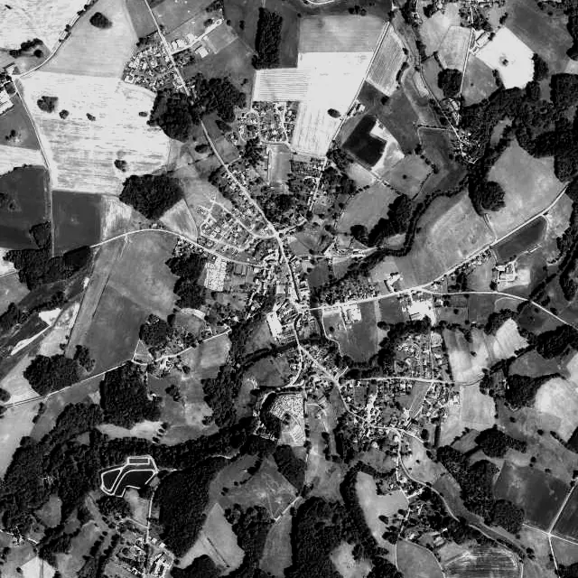 Vue aérienne de Fursac
