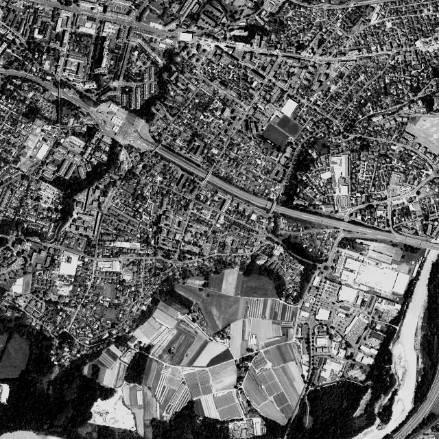 Vue aérienne de Gaillard