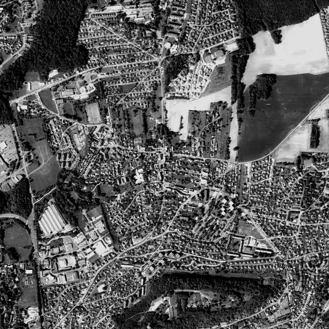 Vue aérienne de Grand-Charmont