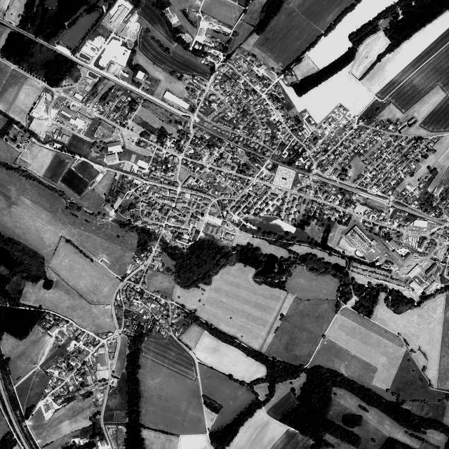 Vue aérienne de Grandvillars