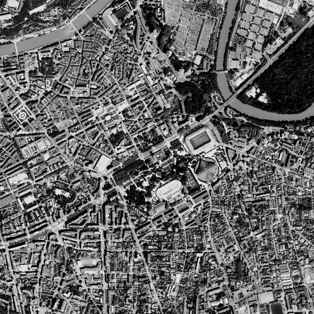 Vue aérienne de Grenoble
