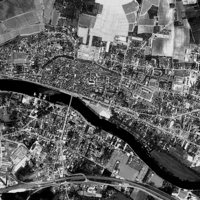 Vue aérienne de Joigny