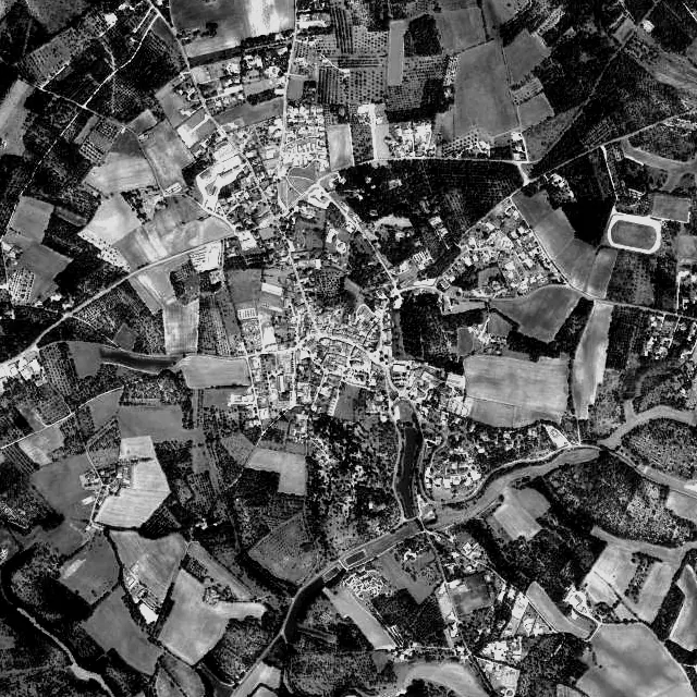 Vue aérienne de Lalbenque