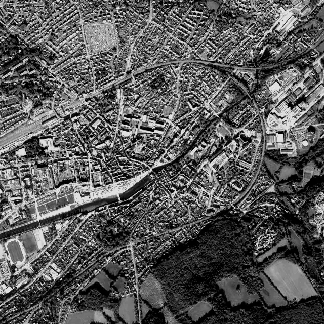 Vue aérienne de Landerneau