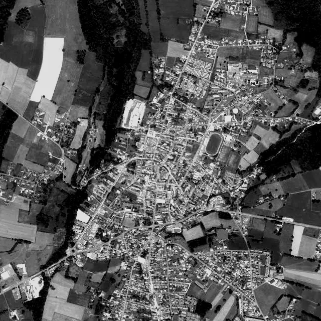 Vue aérienne de Lannemezan