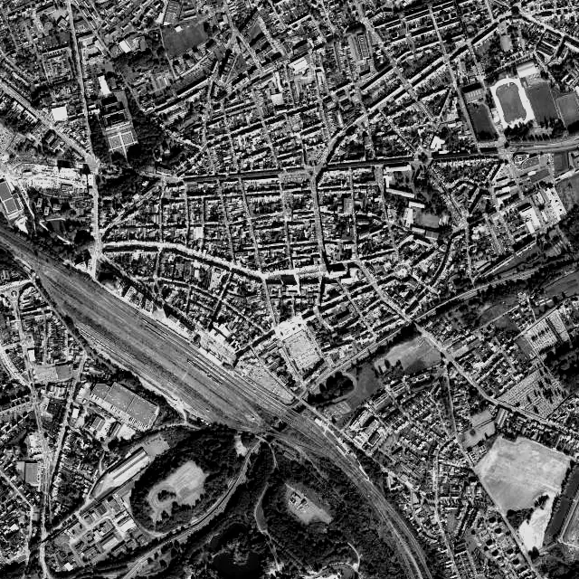 Vue aérienne de Lens