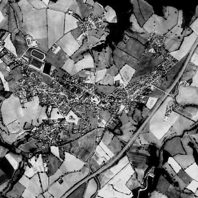 Vue aérienne de Luc-la-Primaube