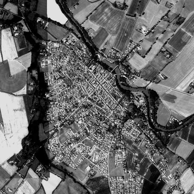Vue aérienne de Mazères