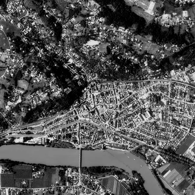 Vue aérienne de Moissac