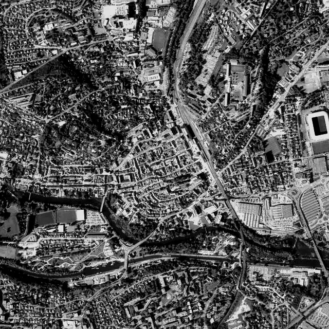 Vue aérienne de Montbéliard