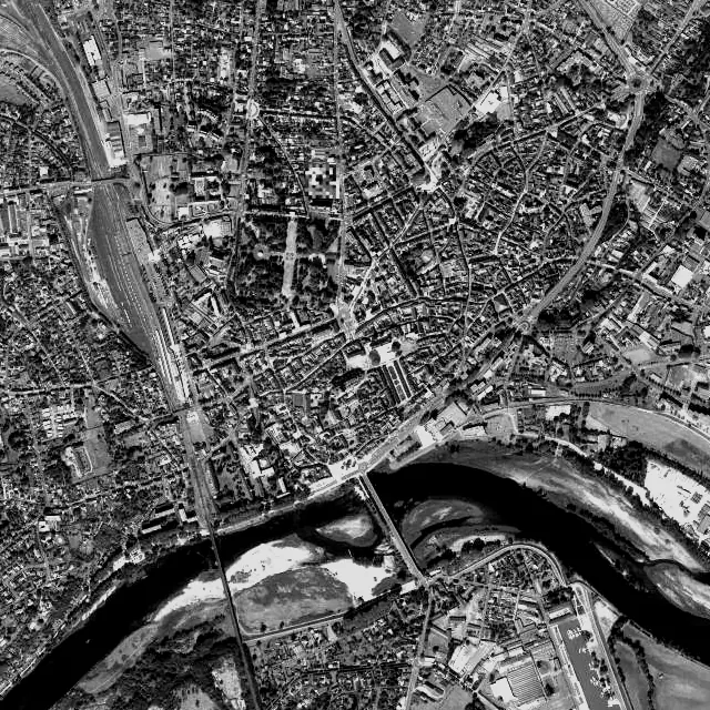 Vue aérienne de Nevers