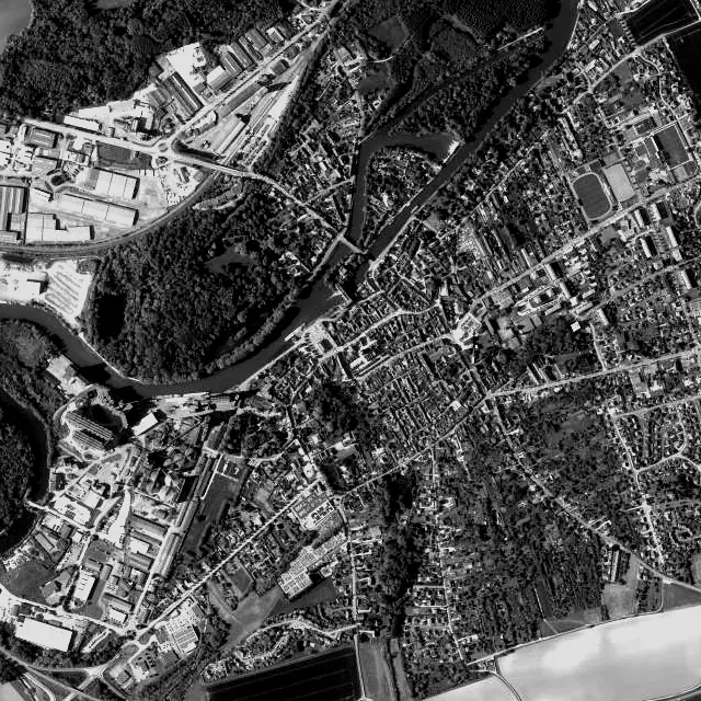 Vue aérienne de Nogent-sur-Seine