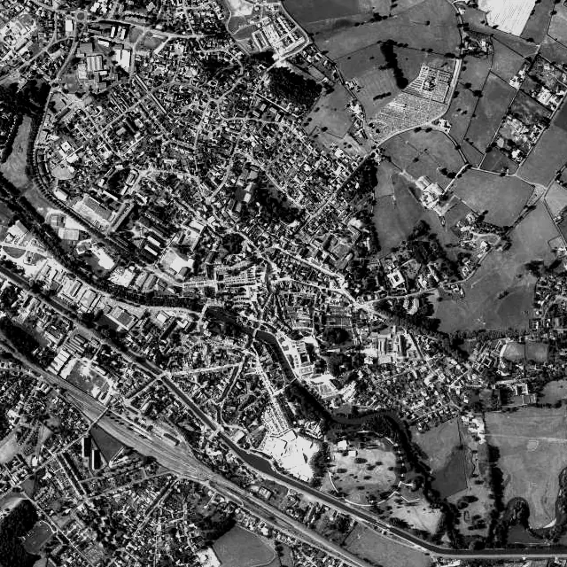 Vue aérienne de Paray-le-Monial