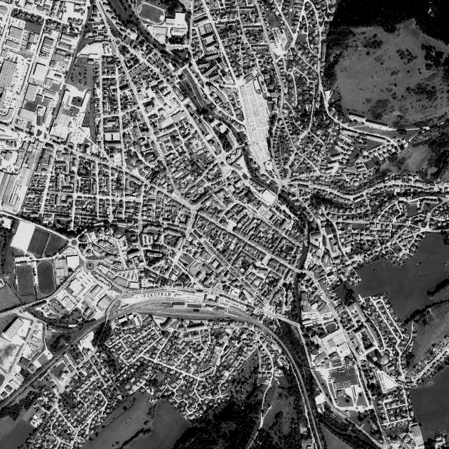 Vue aérienne de Pontarlier