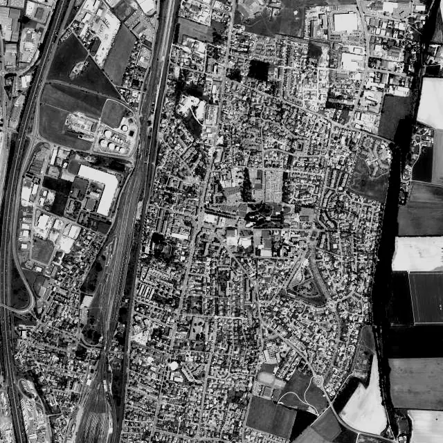 Vue aérienne de Portes-lès-Valence