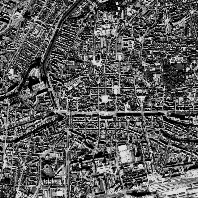 Vue aérienne de Rennes