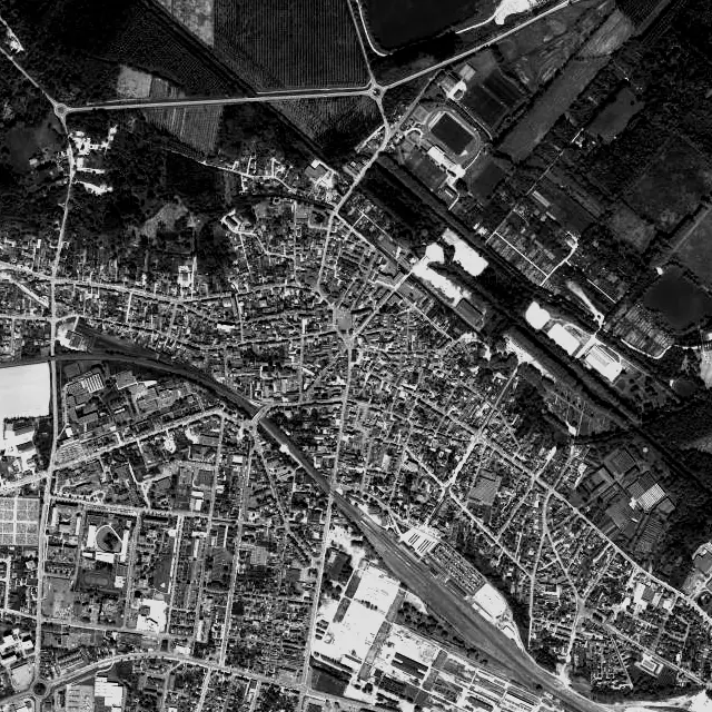 Vue aérienne de Romilly-sur-Seine