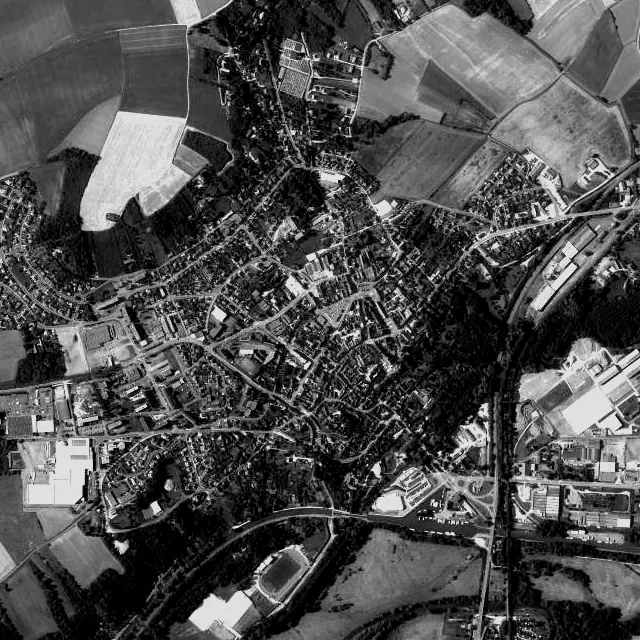 Vue aérienne de Saint-Florentin