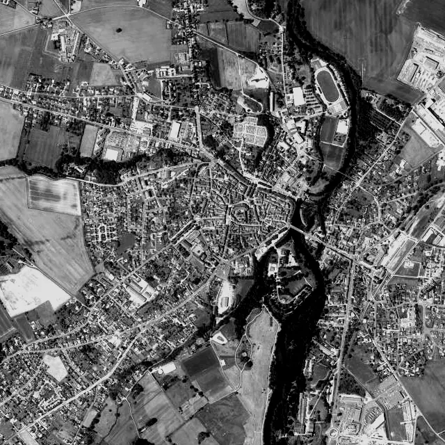 Vue aérienne de Saint-Pourçain-sur-Sioule