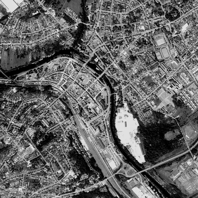 Vue aérienne de Sarreguemines