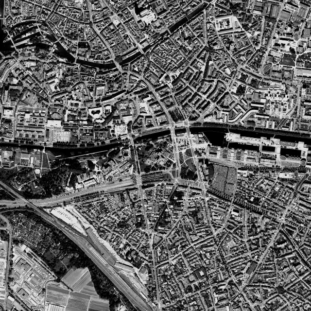 Vue aérienne de Strasbourg