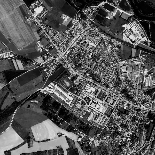 Vue aérienne de Thierville-sur-Meuse
