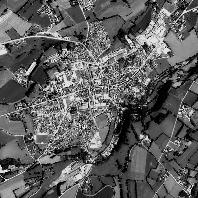 Vue aérienne de Tinchebray-Bocage