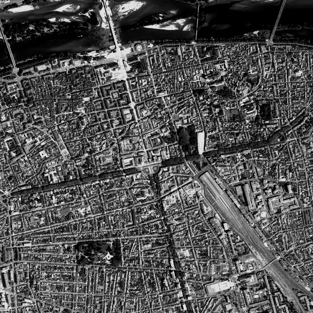 Vue aérienne de Tours