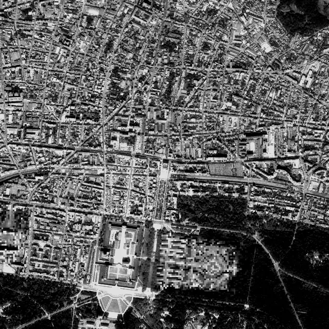 Vue aérienne de Vincennes