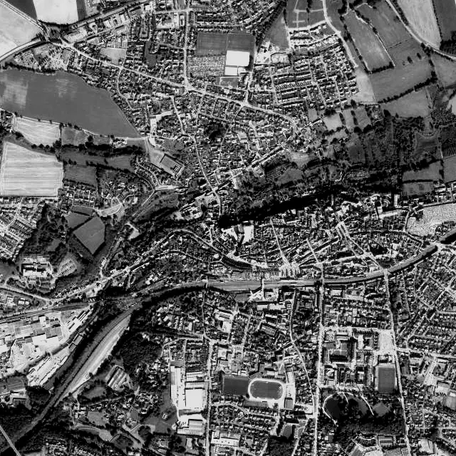 Vue aérienne de Vitré
