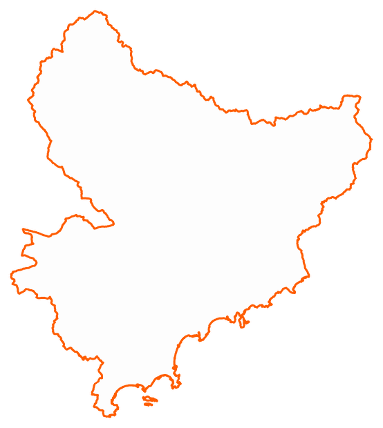 Contour du département des Alpes-Maritimes