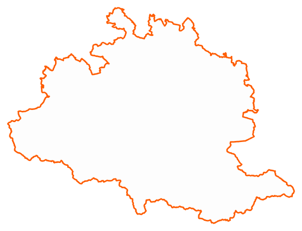 Contour du département de l'Ariège