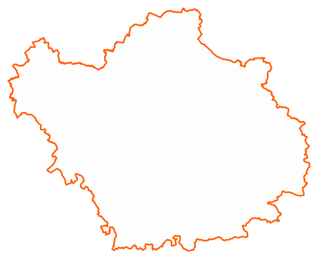 Contour du département de l'Aube