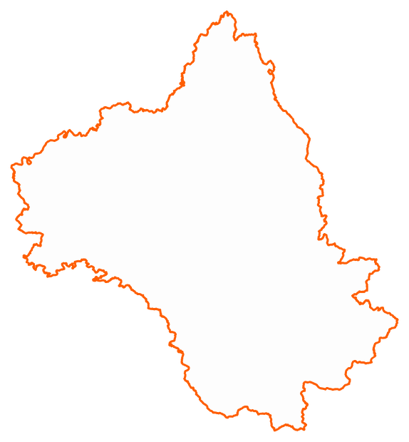 Contour du département de l'Aveyron