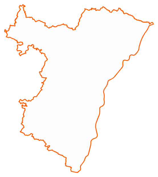 Contour du département du Bas-Rhin